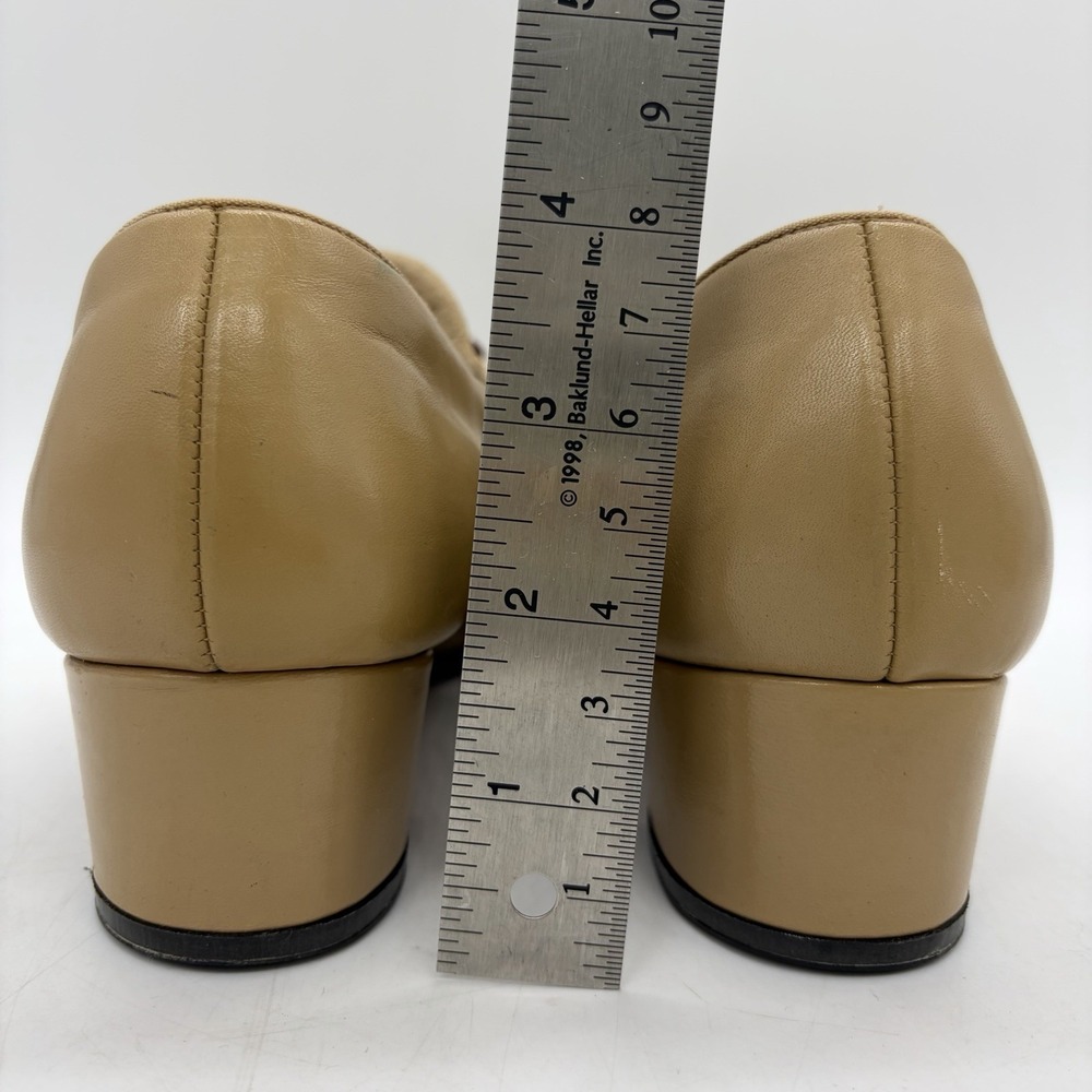 Vtg FSP Shoes Musebeck Womens 6.5 C/A Oxford Pumps Comfort Flex Taupe Leather US - Picture 5 of 11